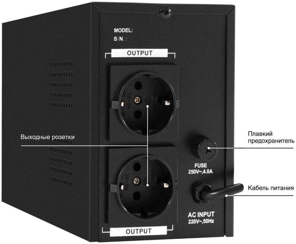 Источник бесперебойного питания ExeGate SineTower SN-600.LCD.AVR.2SH EX295980RUS