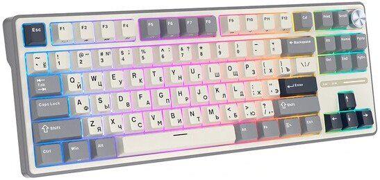 Клавиатура Royal Kludge R87 Pro Half Grey (RK Brown)