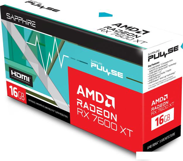 Видеокарта Sapphire Pulse Radeon RX 7600 XT 16GB 11339-04-20G