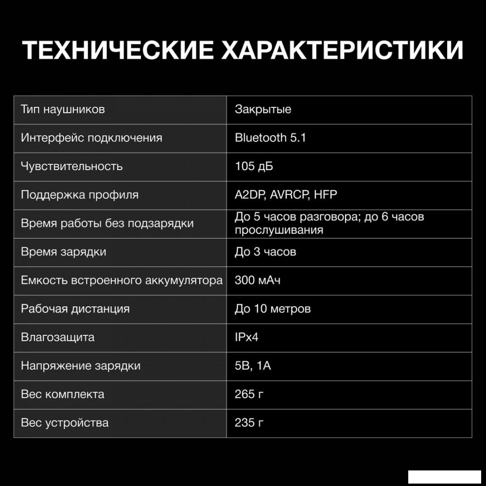 Наушники Hyundai H-HP103 (черный)