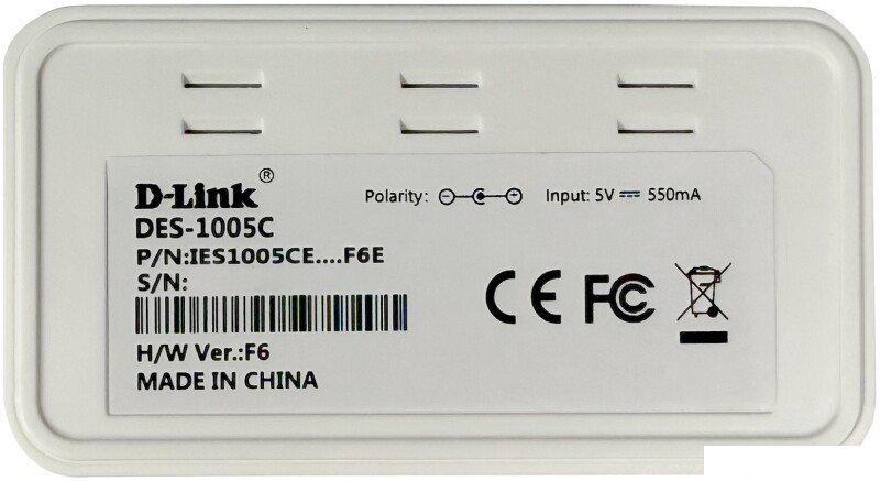 Неуправляемый коммутатор D-Link DES-1005C/F6/E