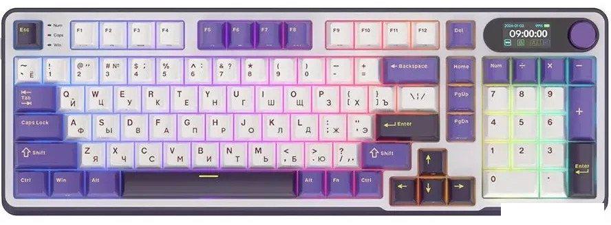 Клавиатура Royal Kludge RK-S98 RGB Blackberry (RK Brown)