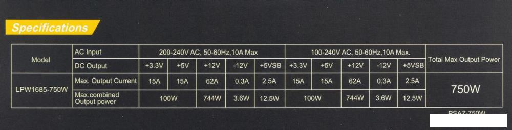 Блок питания Linkworld LW-750B