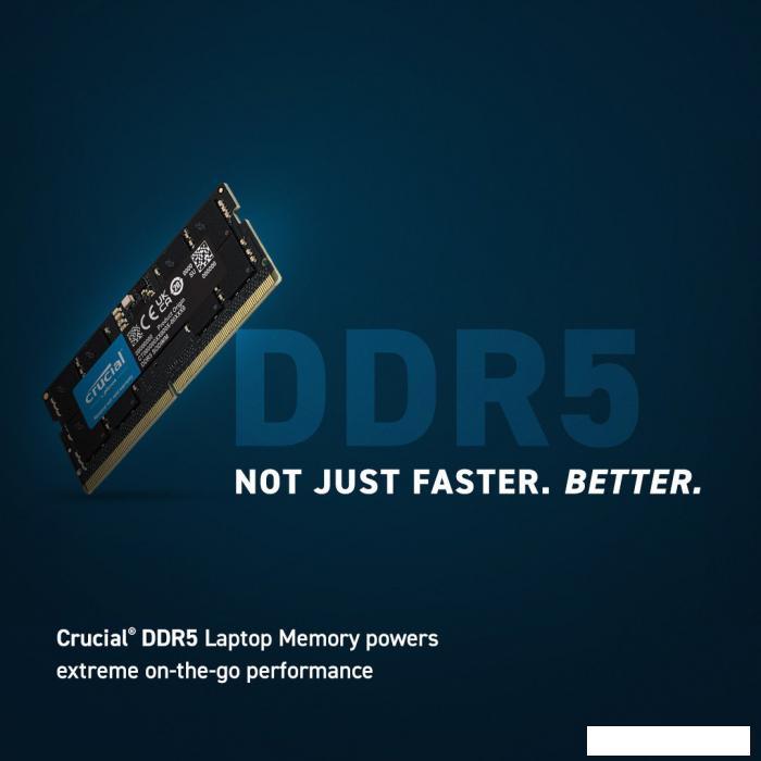 Оперативная память Crucial 16ГБ DDR5 SODIMM 4800МГц CB16GS4800