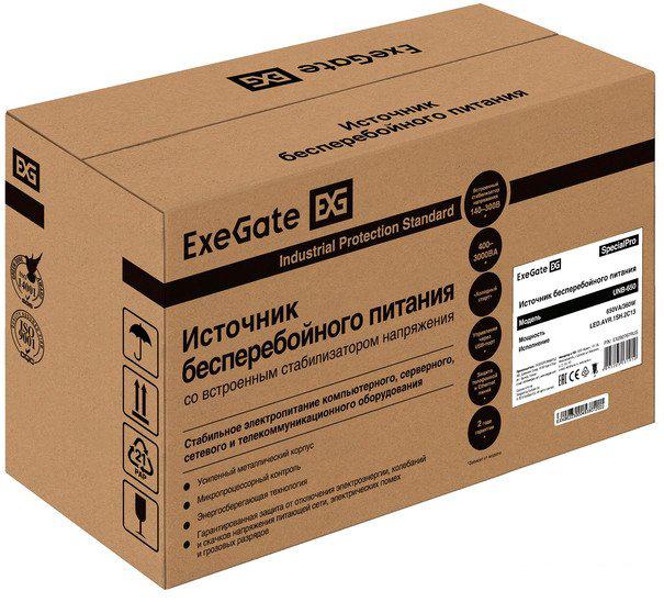 Источник бесперебойного питания ExeGate SpecialPro UNB-650.LED.AVR.1SH.2C13 EX292767RUS