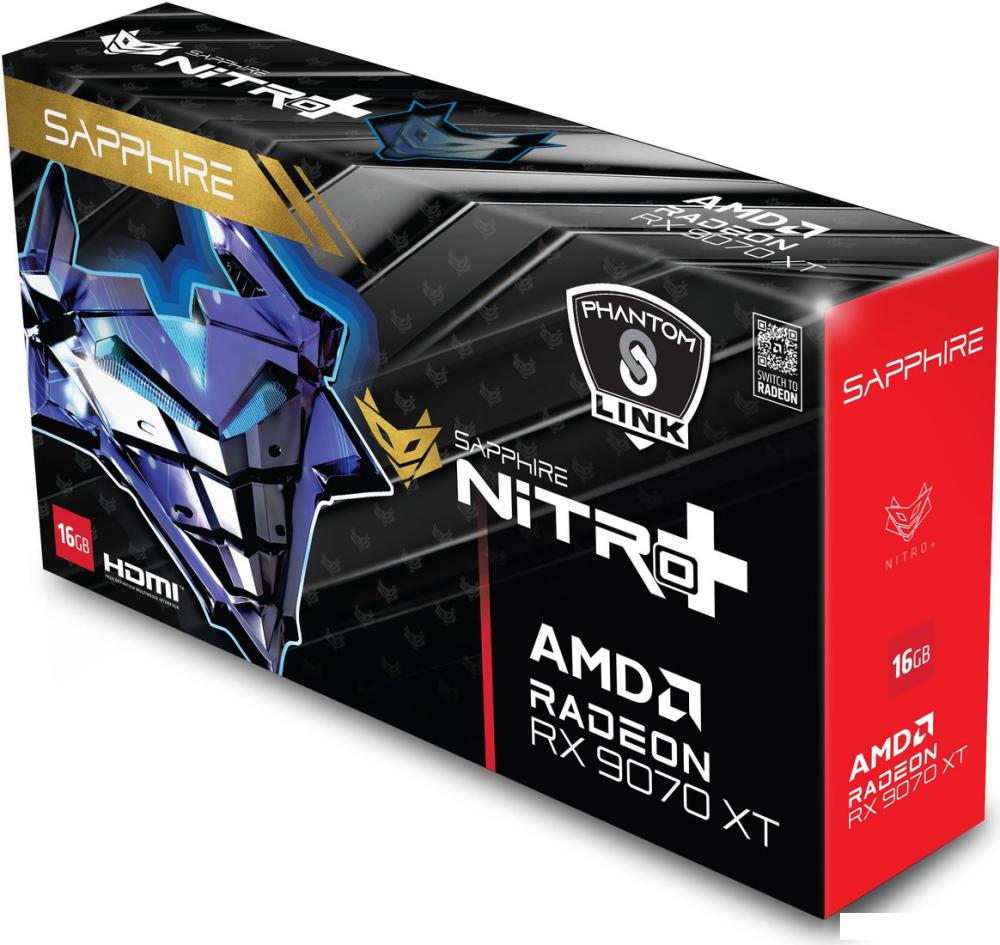 Видеокарта Sapphire Nitro+ Radeon RX 9070 XT OC PhantomLink Edition 11348-08-20G