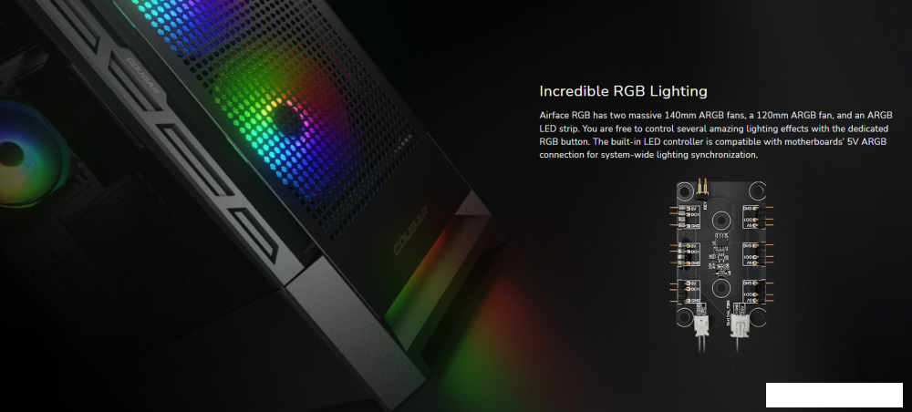 Корпус Cougar Duoface RGB CGR-5ZD1W-RGB