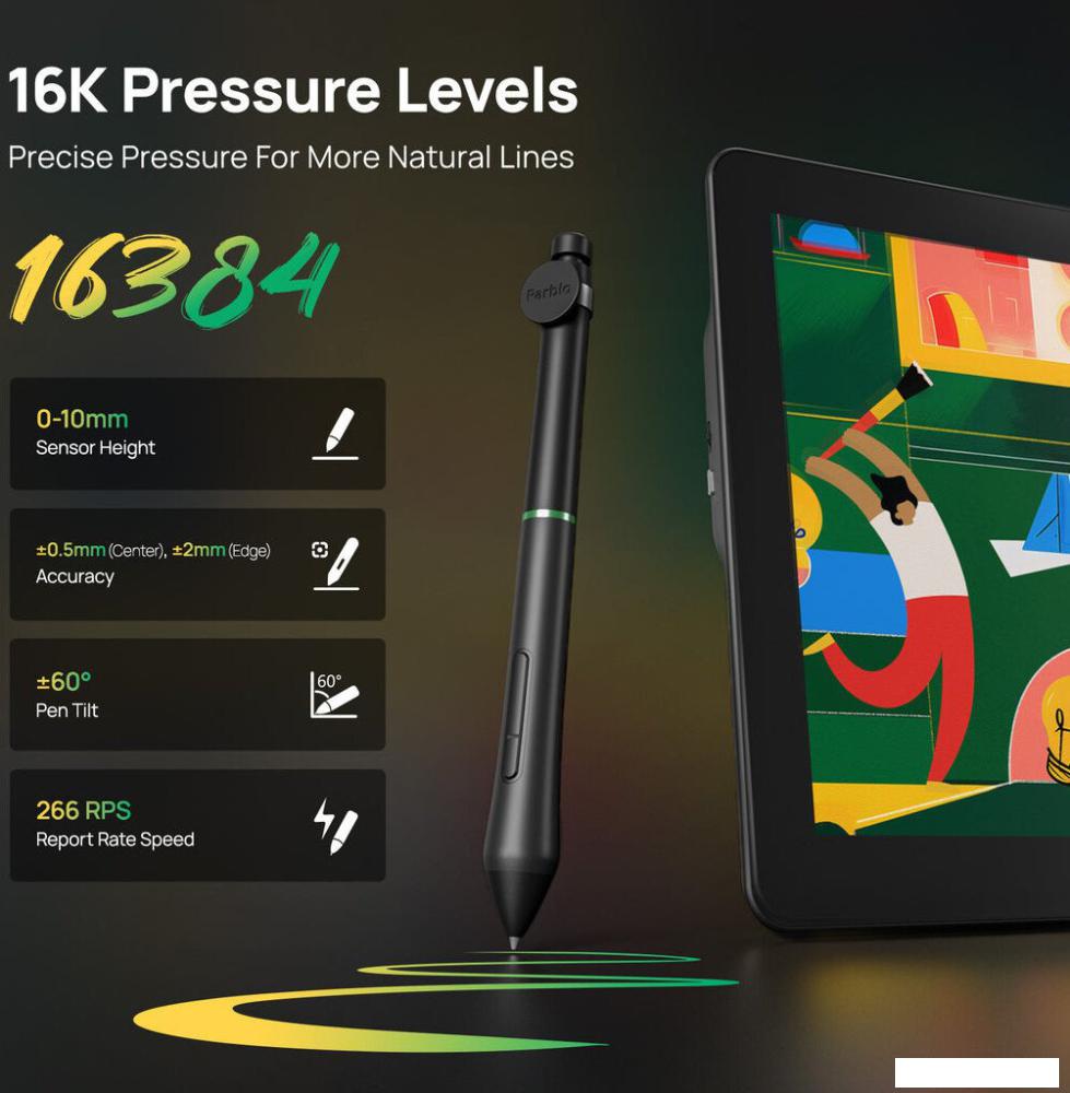 Графический монитор Parblo Coast 16 Pro Gen2 (черный)