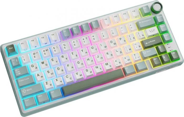 Клавиатура Royal Kludge R75 RGB Sky Cyan (RK Silver)