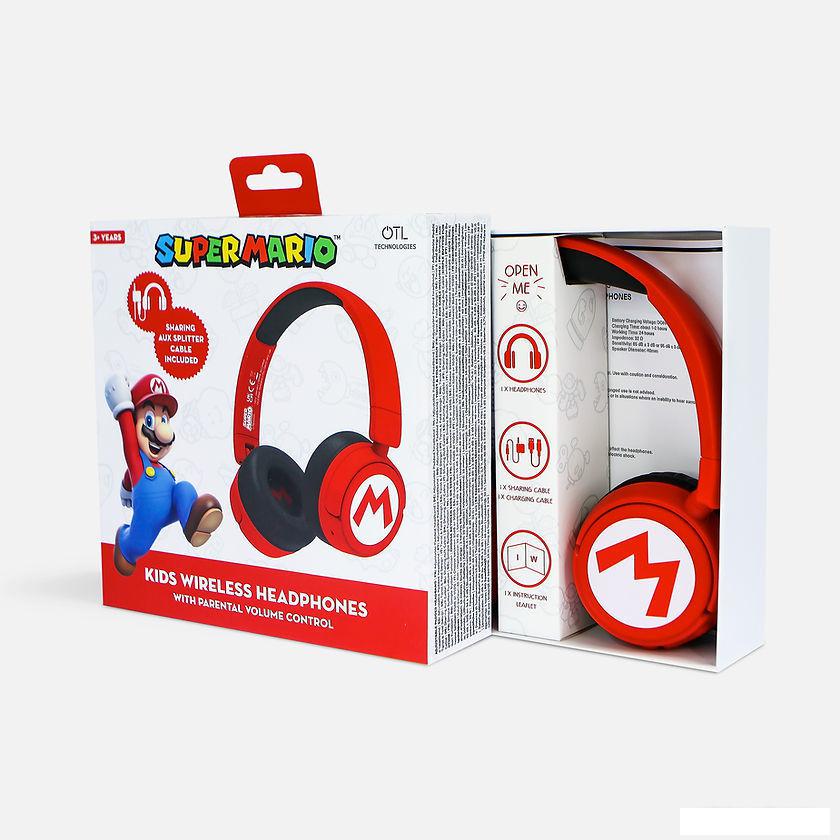 Наушники OTL Technologies Super Mario Red Kids Wireless SM1016
