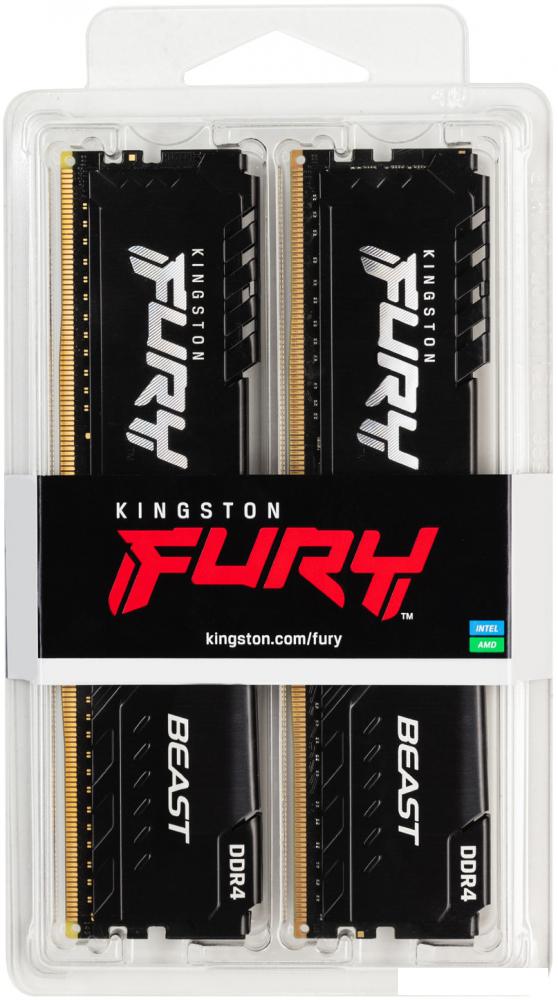 Оперативная память Kingston FURY Beast 2x8GB DDR4 PC4-25600 KF432C16BBK2/16