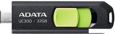 USB Flash ADATA UC300 32GB (черный/зеленый)