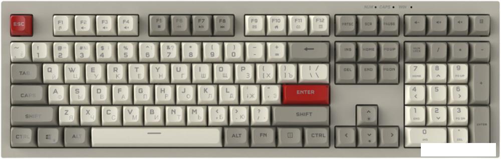 Клавиатура Ritmix RKB-508BL (серый/белый)