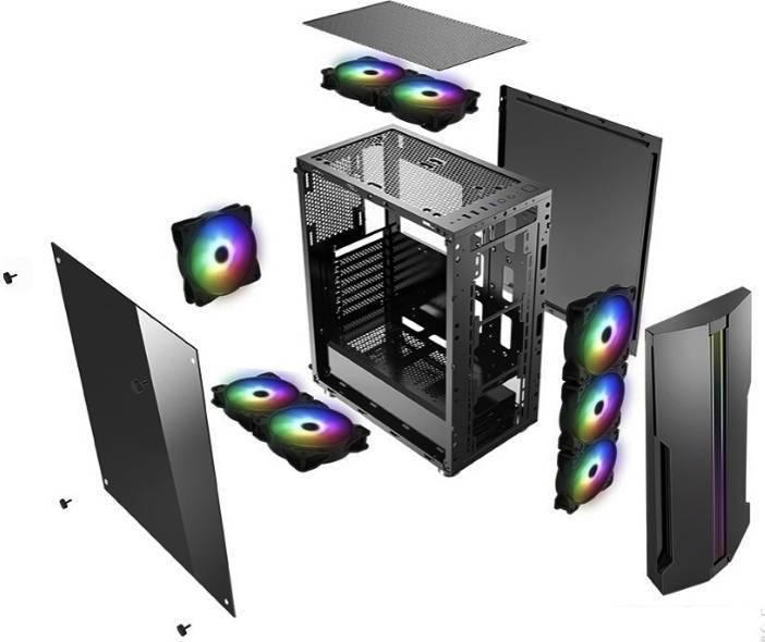 Корпус Xilence X512 Blade RGB TG (черный)