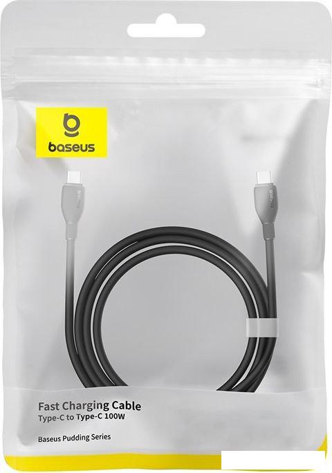 Кабель Baseus Pudding Series Fast Charging Cable 100W USB Type-C - USB Type-C (1.2 м, черный)