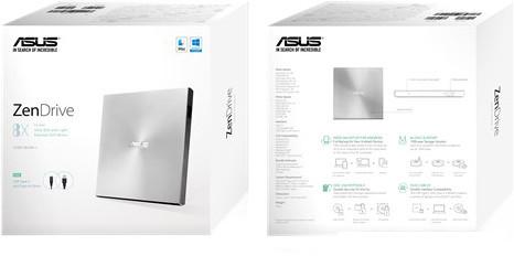 Оптический привод ASUS ZenDrive U9M SDRW-08U9M-U (серебристый)