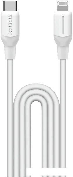 Кабель Momax DL53W1-Link Flow LC USB Type-C - Lightning (1.2 м, белый)