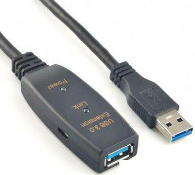 Удлинитель KS-IS KS-776-30 USB Type-A (30 м, черный)