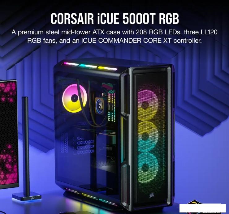 Корпус Corsair iCUE 5000T RGB CC-9011230-WW