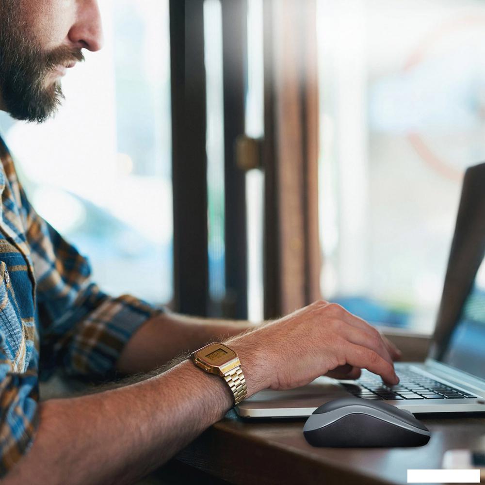 Мышь Logitech M185 (черный/серый)