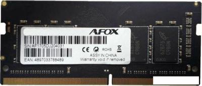 Оперативная память AFOX 8GB DDR4 SODIMM PC4-21300 AFSD48FH1P