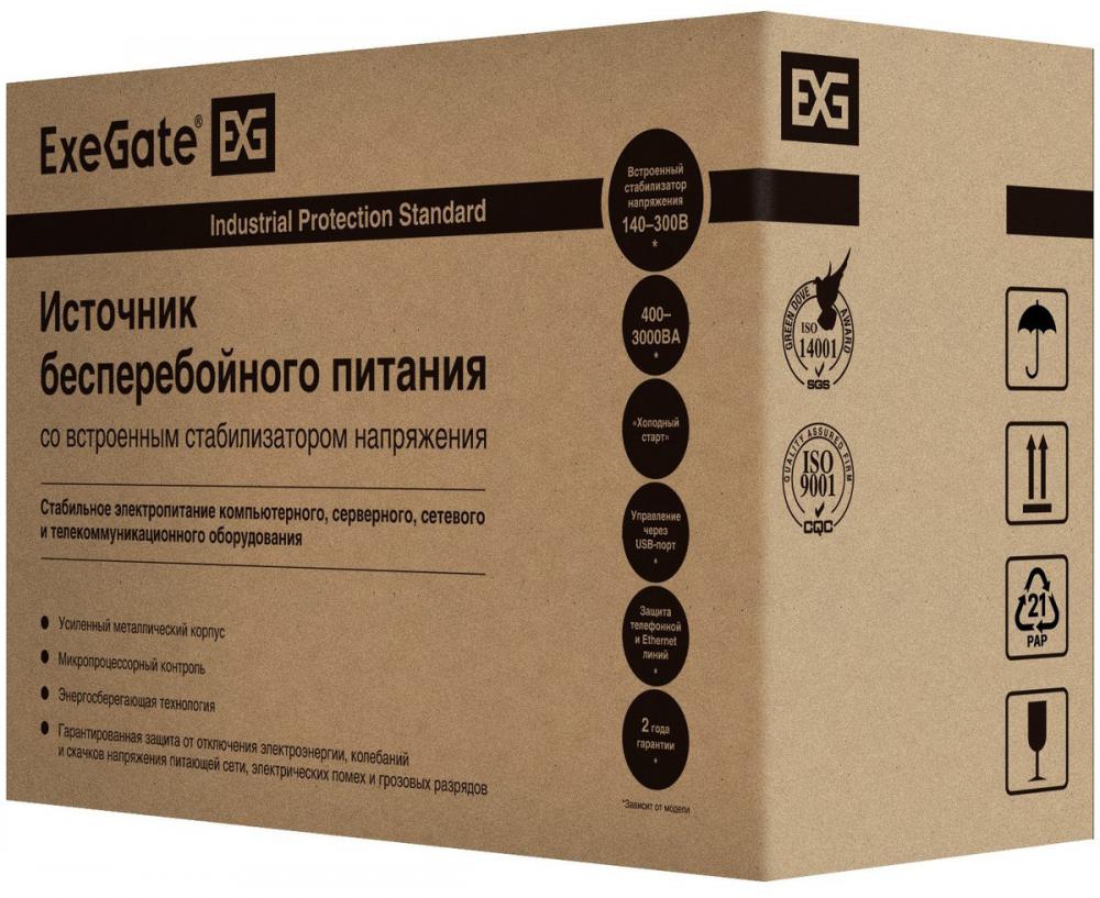 Источник бесперебойного питания ExeGate SpecialPro UNB-400.LED.AVR.EURO