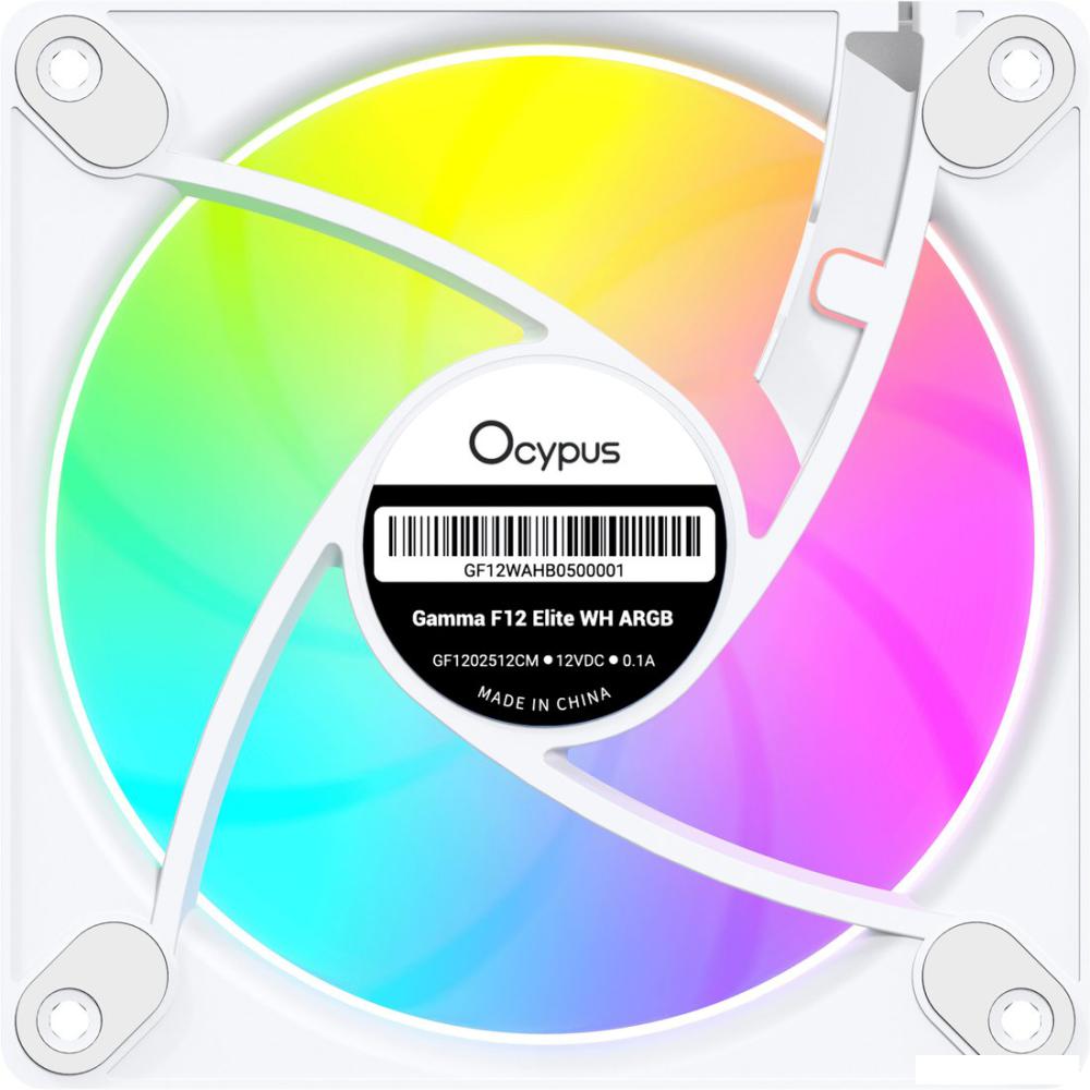 Вентилятор для корпуса Ocypus Gamma F12 Elite WH ARGB Reverse Blade