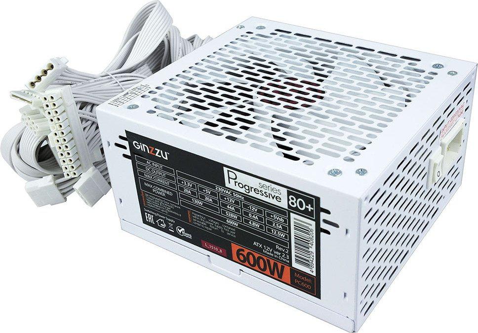 Блок питания Ginzzu PC600 (белый)