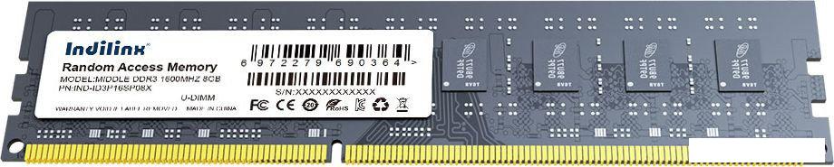 Оперативная память Indilinx 8ГБ DDR3 1600 МГц IND-ID3P16SP08X
