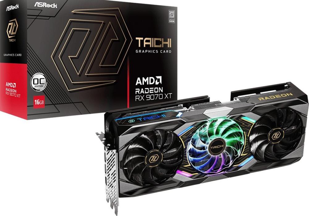 Видеокарта ASRock AMD Radeon RX 9070 XT Taichi 16GB OC RX9070XT TC 16GO