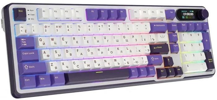 Клавиатура Royal Kludge RK-S98 RGB Blackberry (RK Chartreuse)