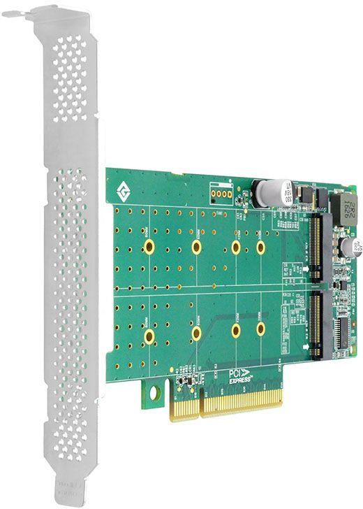 Адаптер для подключения M.2 накопителей Linkreal LRNV95N8 PCIe x8 to 2-Port M.2 NVMe Adapter