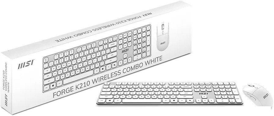 Офисный набор MSI Forge K210 Wireless Combo White