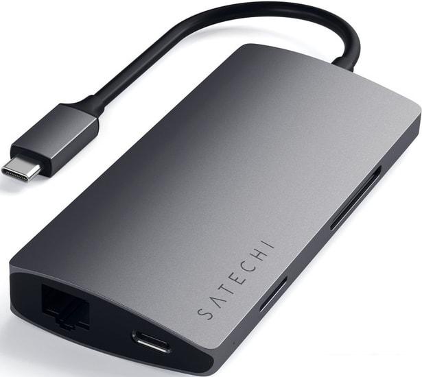 Док-станция Satechi Type-C Multi-Port Adapter 4K with Ethernet V2 ST-TCMA2M