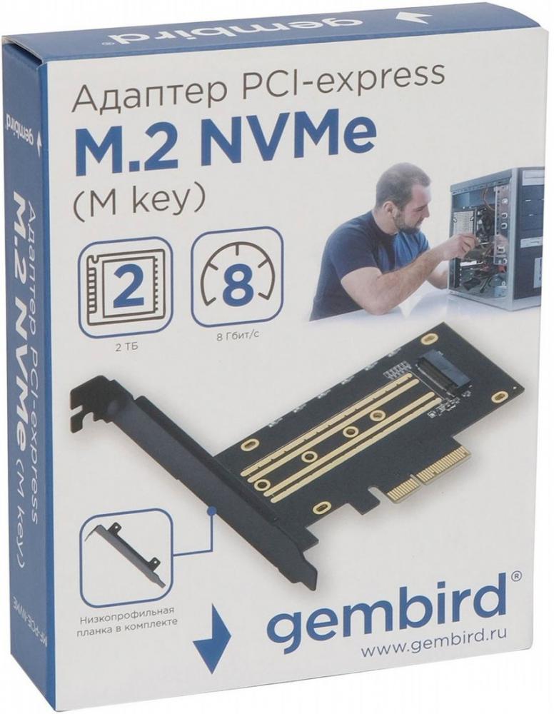 Адаптер для подключения M.2 накопителей Gembird MF-PCIE-NVME