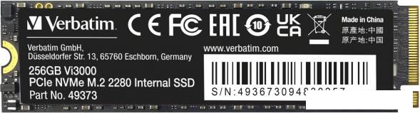 SSD Verbatim Vi3000 256GB 49373