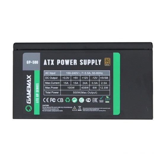 Блок питания GameMax GP-500 (черный)