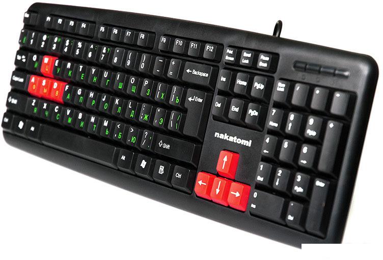 Клавиатура Nakatomi KN-02U Black-Red