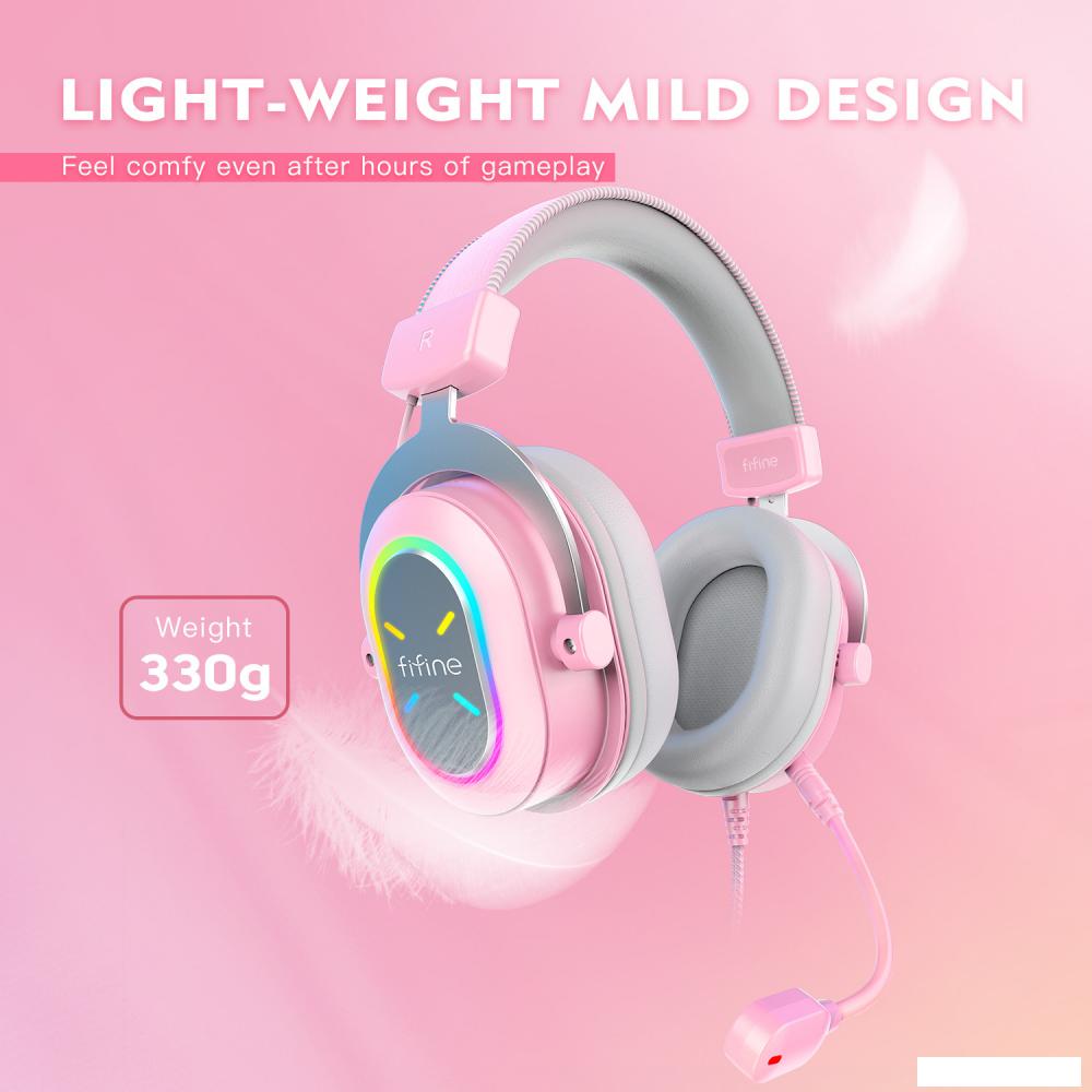 Наушники FIFINE H6X (розовый)