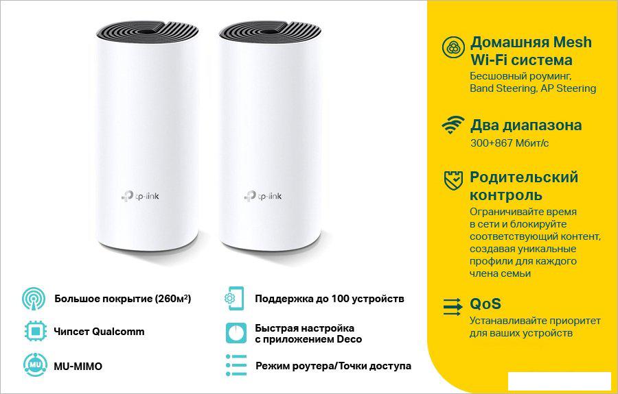 Wi-Fi система TP-Link Deco E4 (2 шт.)