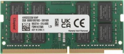 Оперативная память Kingston 16ГБ DDR4 SODIMM 3200 МГц KVR32S22D8/16WP Оперативная память Kingston 16ГБ DDR4 SODIMM 3200 МГц KVR32S22D8/16WP