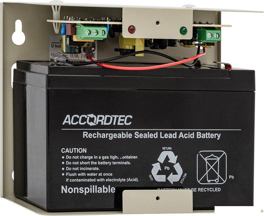 Источник бесперебойного питания AccordTec ББП-20 Lite (металл серый)