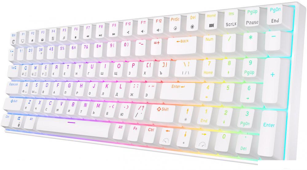 Клавиатура Royal Kludge RK100 RGB (белый, RK Brown)