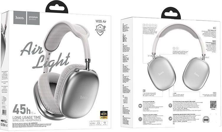 Наушники Hoco W35 Air (серебристый)