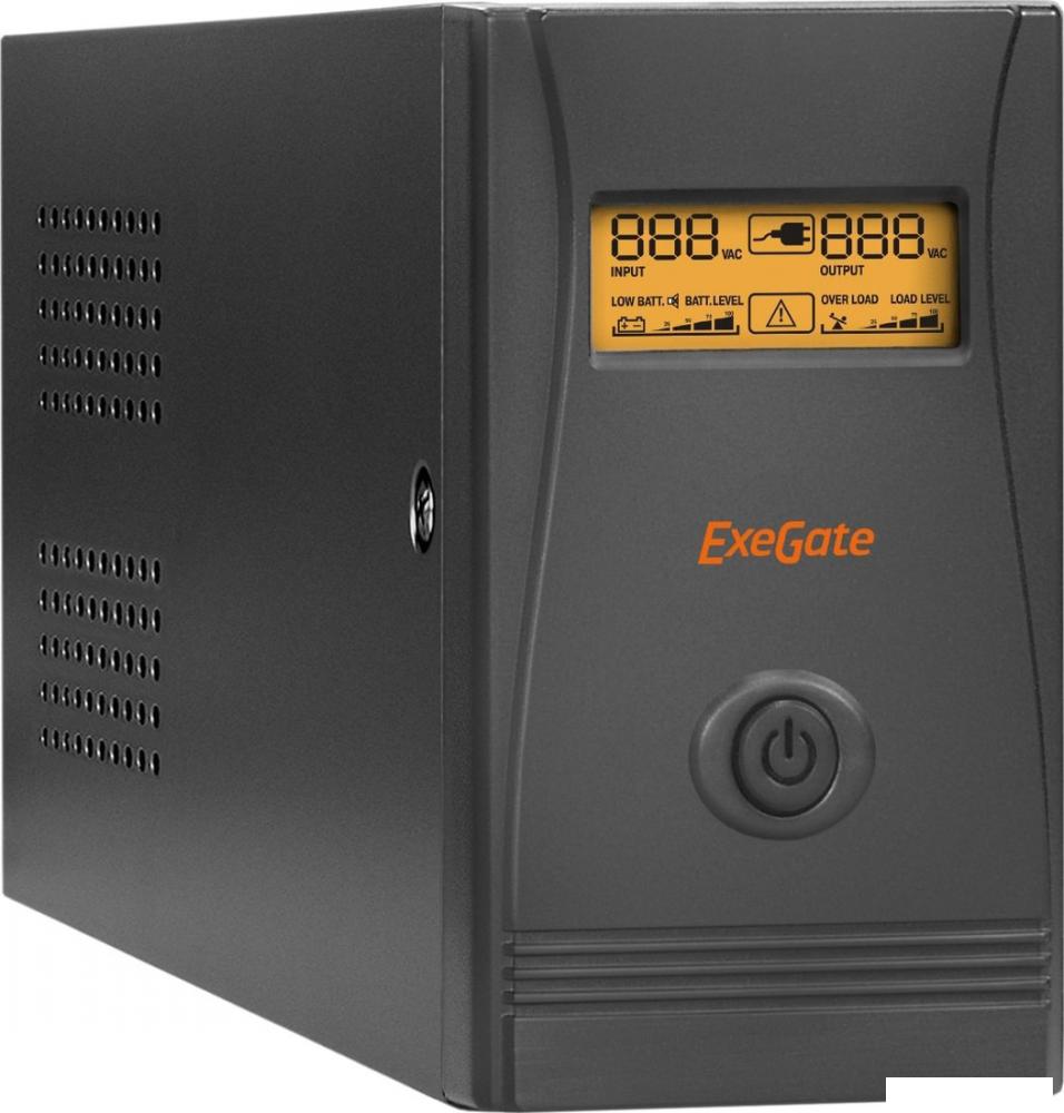 Источник бесперебойного питания ExeGate Power Smart ULB-850.LCD.AVR.C13.RJ.USB
