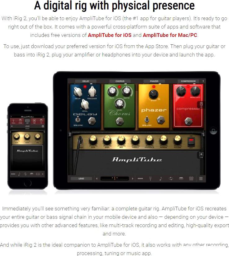 Аудиоинтерфейс IK Multimedia iRig 2