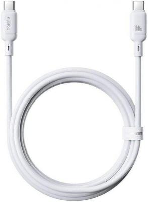 Кабели, адаптеры, разветвители Baseus Silky Series Fast Charging Cable 100W USB Type-C - USB Type-C (2 м, белый)