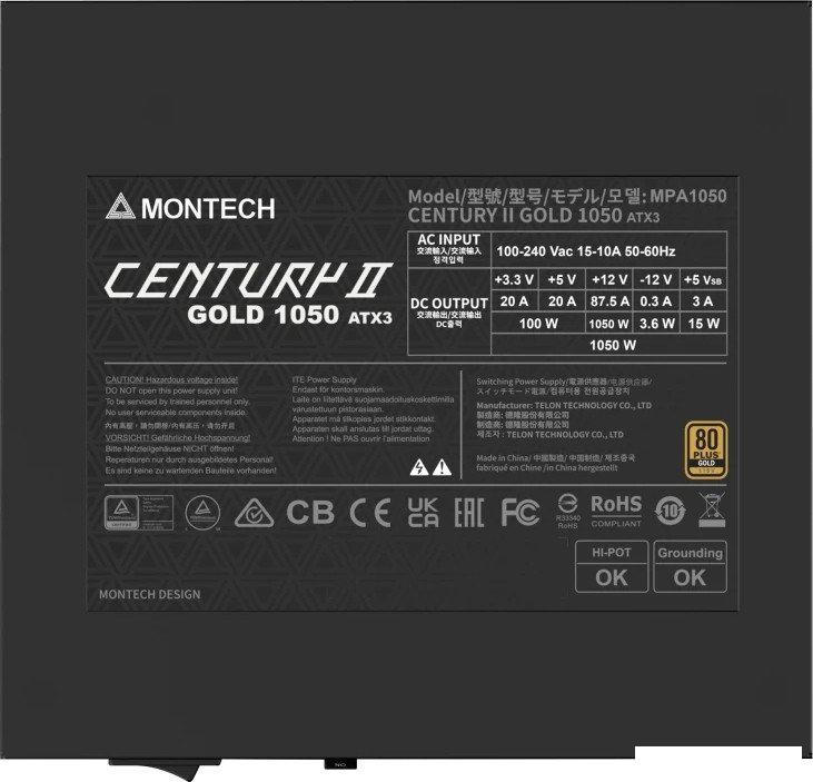Блок питания Montech Century II 1050W