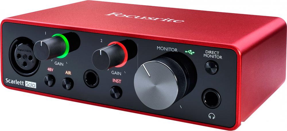 Аудиоинтерфейс Focusrite Scarlett Solo (3-е поколение)