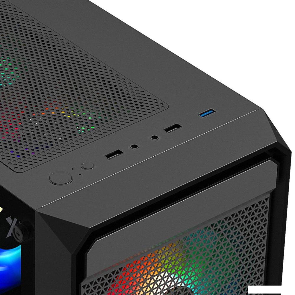 Корпус XASTRA A303M 3FRGB (черный)